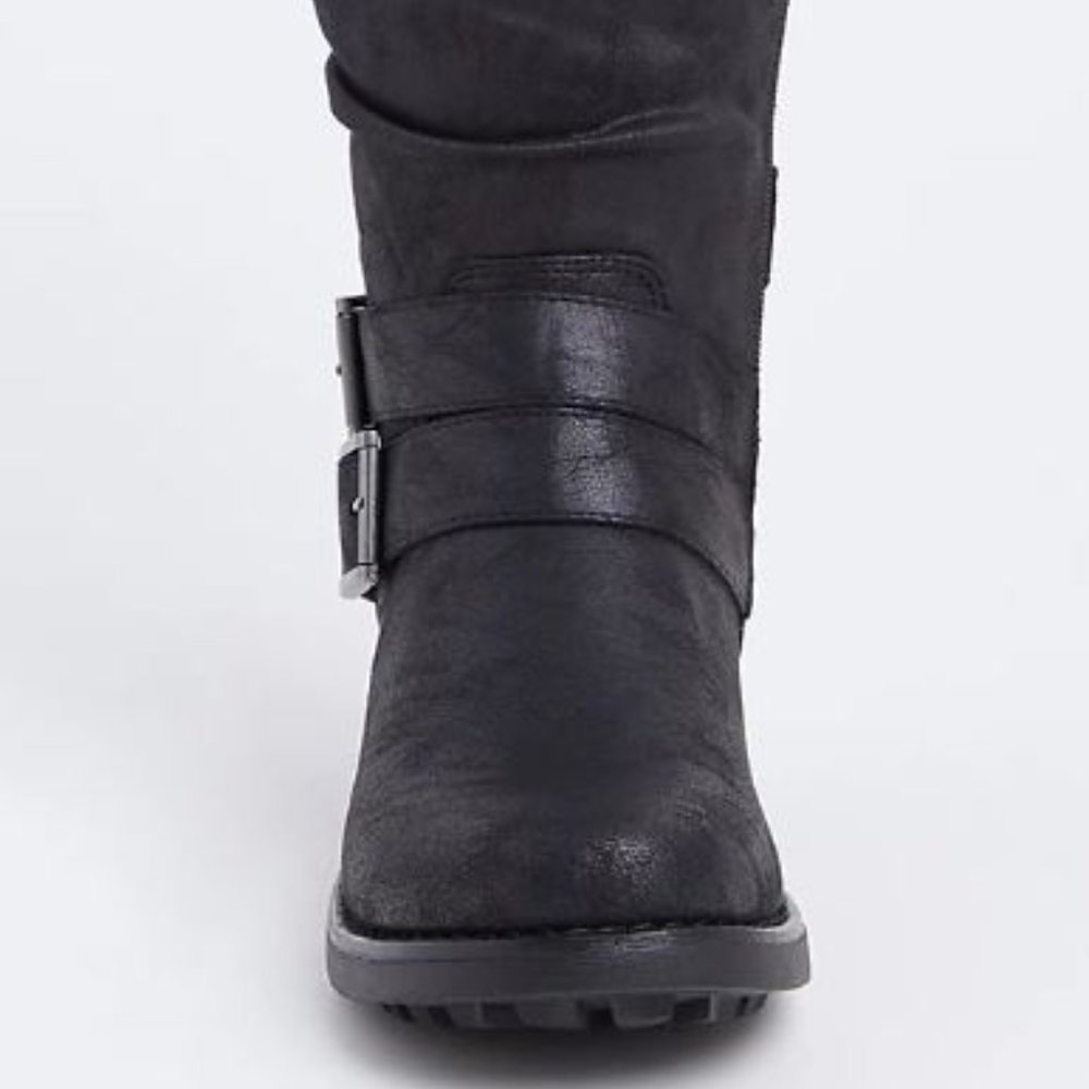 Torrid 7 Black Sweater Trimmed Knee-High Boot WW - Picture 5 of 6